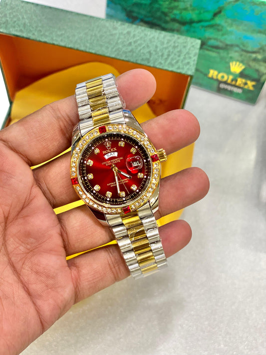 Luxury Rolex Oyster Perpetual Date Gold Watch