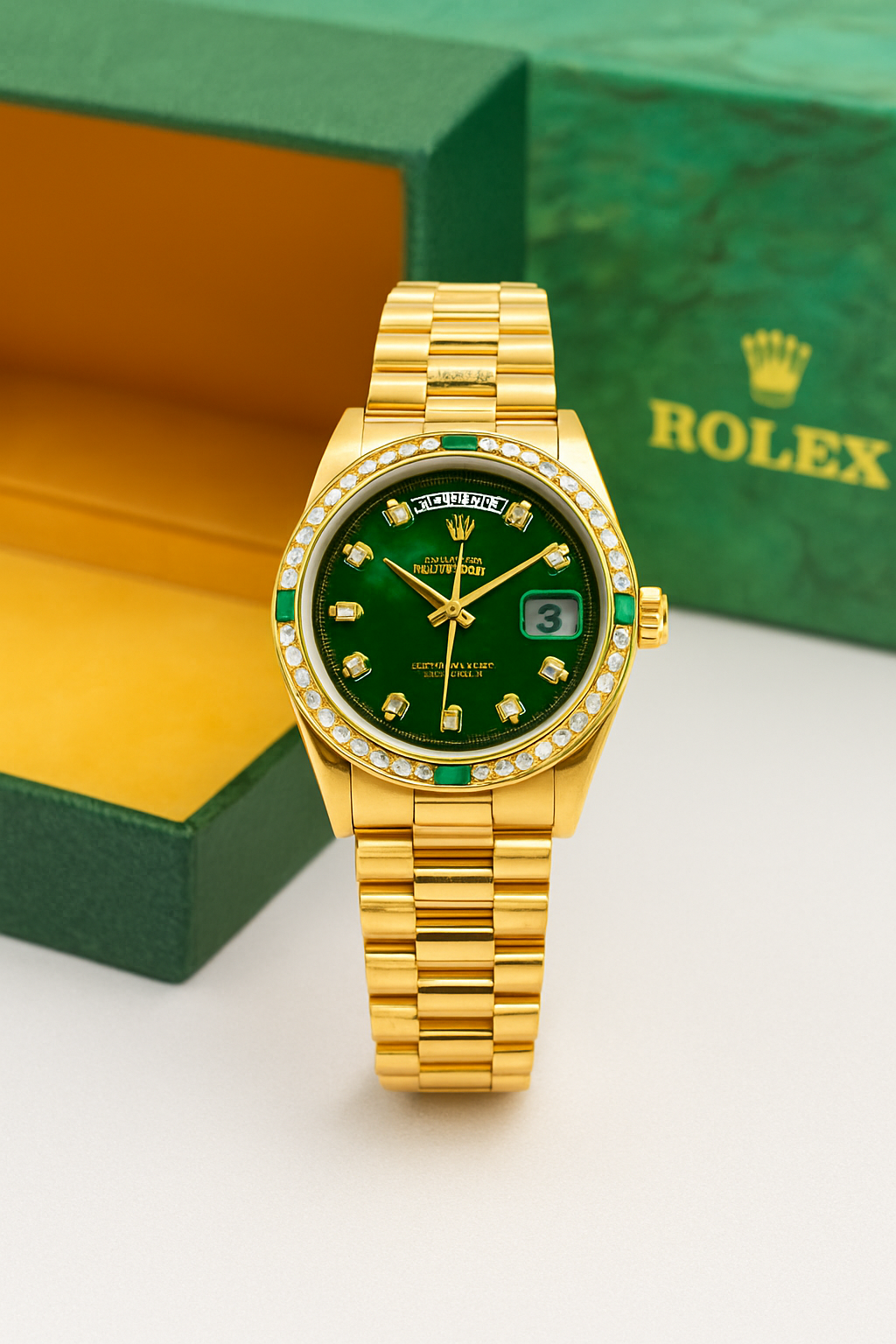 Rolex Day-Date 36mm  Yellow  Green