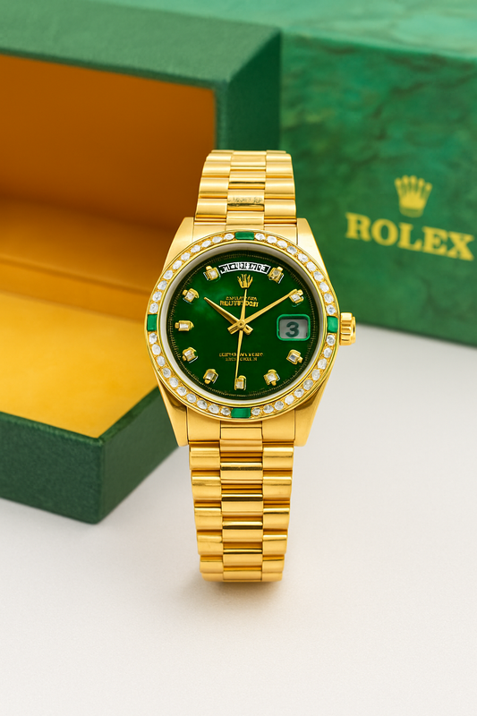 Rolex Day-Date 36mm  Yellow  Green