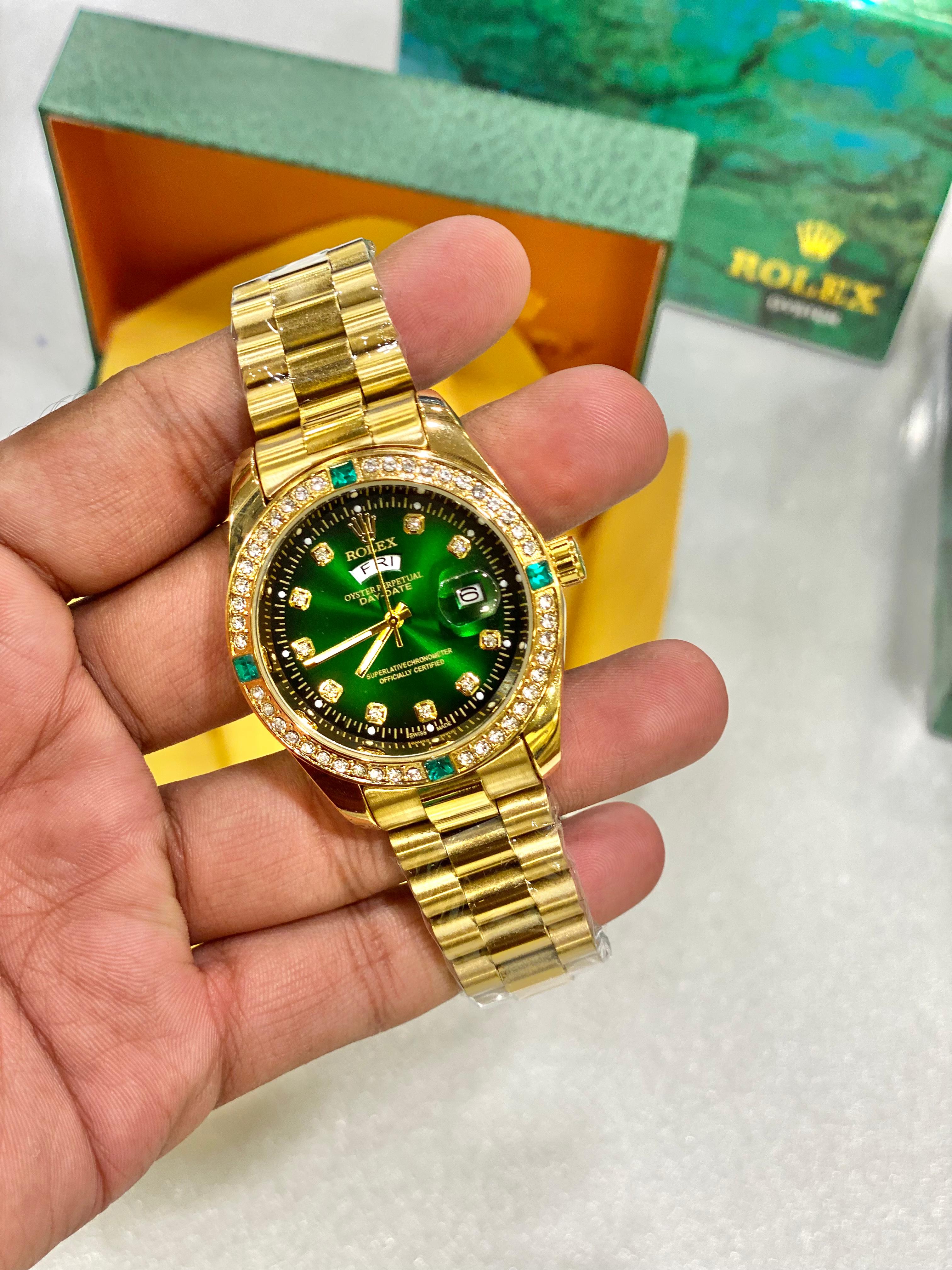 Rolex Day-Date 36mm  Yellow  Green